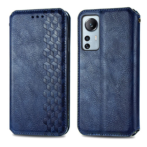 Coque Portefeuille Livre Cuir Etui Clapet S01D pour Xiaomi Mi 12S 5G Bleu