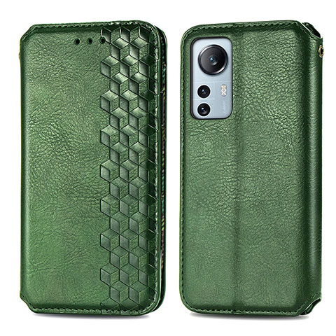 Coque Portefeuille Livre Cuir Etui Clapet S01D pour Xiaomi Mi 12S Pro 5G Vert