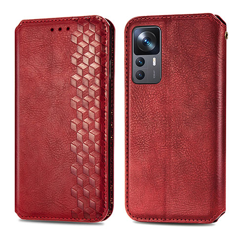 Coque Portefeuille Livre Cuir Etui Clapet S01D pour Xiaomi Mi 12T 5G Rouge