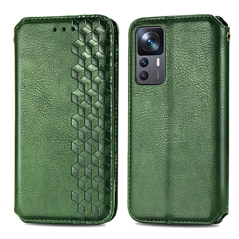 Coque Portefeuille Livre Cuir Etui Clapet S01D pour Xiaomi Mi 12T 5G Vert