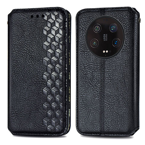 Coque Portefeuille Livre Cuir Etui Clapet S01D pour Xiaomi Mi 13 Ultra 5G Noir