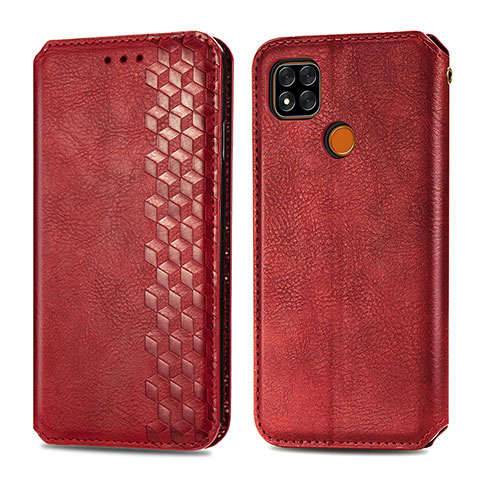 Coque Portefeuille Livre Cuir Etui Clapet S01D pour Xiaomi POCO C31 Rouge