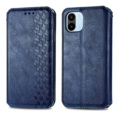 Coque Portefeuille Livre Cuir Etui Clapet S01D pour Xiaomi Poco C50 Bleu