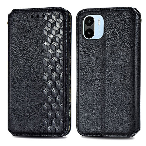 Coque Portefeuille Livre Cuir Etui Clapet S01D pour Xiaomi Poco C50 Noir