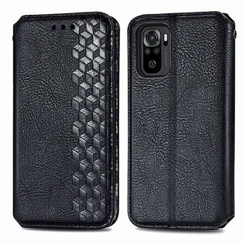 Coque Portefeuille Livre Cuir Etui Clapet S01D pour Xiaomi Poco M5S Noir