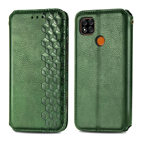 Coque Portefeuille Livre Cuir Etui Clapet S01D pour Xiaomi Redmi 10A 4G Vert