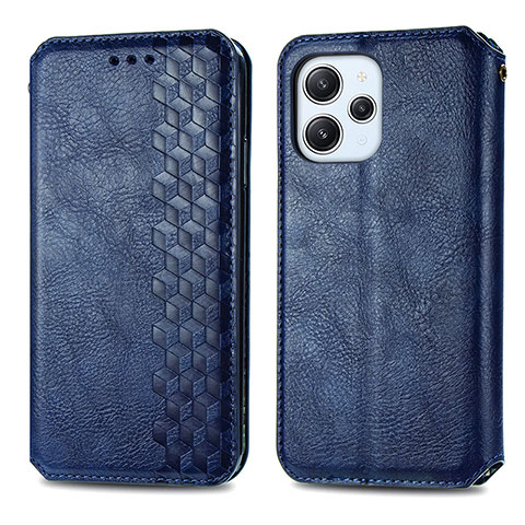 Coque Portefeuille Livre Cuir Etui Clapet S01D pour Xiaomi Redmi 12 4G Bleu