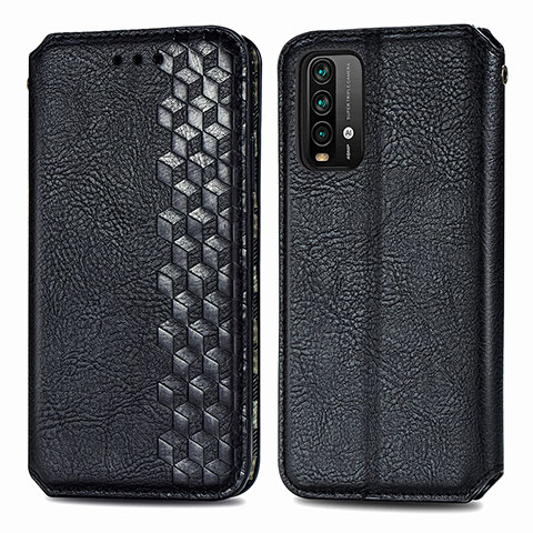 Coque Portefeuille Livre Cuir Etui Clapet S01D pour Xiaomi Redmi 9 Power Noir