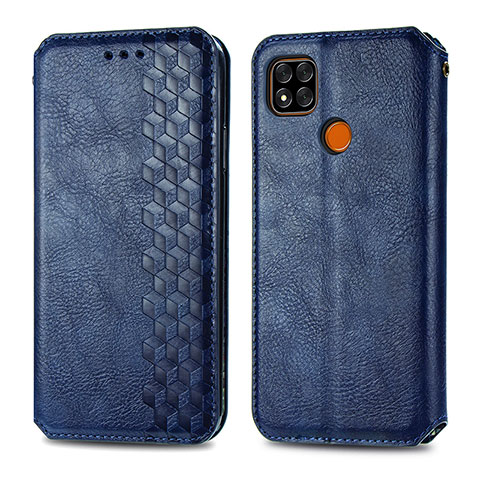 Coque Portefeuille Livre Cuir Etui Clapet S01D pour Xiaomi Redmi 9C NFC Bleu