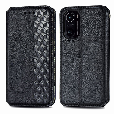 Coque Portefeuille Livre Cuir Etui Clapet S01D pour Xiaomi Redmi K40 5G Noir