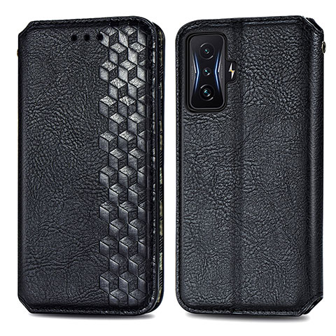 Coque Portefeuille Livre Cuir Etui Clapet S01D pour Xiaomi Redmi K50 Gaming 5G Noir