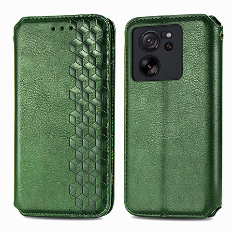 Coque Portefeuille Livre Cuir Etui Clapet S01D pour Xiaomi Redmi K60 Ultra 5G Vert