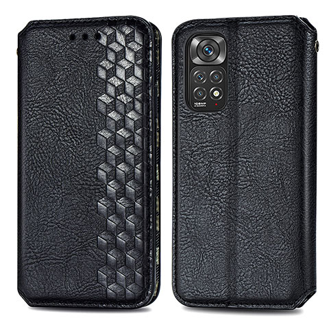 Coque Portefeuille Livre Cuir Etui Clapet S01D pour Xiaomi Redmi Note 11S 4G Noir