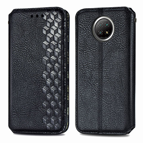 Coque Portefeuille Livre Cuir Etui Clapet S01D pour Xiaomi Redmi Note 9 5G Noir