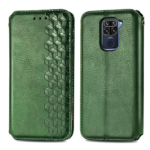 Coque Portefeuille Livre Cuir Etui Clapet S01D pour Xiaomi Redmi Note 9 Vert