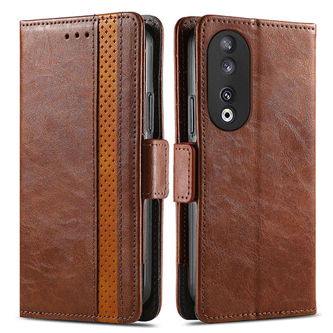 Coque Portefeuille Livre Cuir Etui Clapet S02D pour Huawei Honor 90 5G Marron