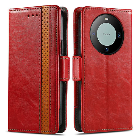 Coque Portefeuille Livre Cuir Etui Clapet S02D pour Huawei Mate 60 Pro+ Plus Rouge