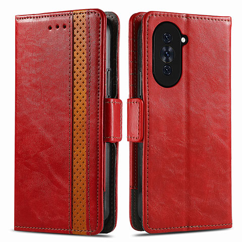 Coque Portefeuille Livre Cuir Etui Clapet S02D pour Huawei Nova 10 Pro Rouge