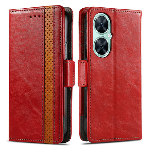 Coque Portefeuille Livre Cuir Etui Clapet S02D pour Huawei Nova 11i Rouge