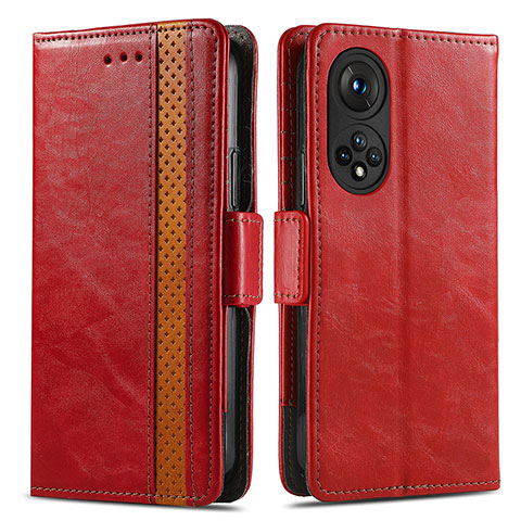 Coque Portefeuille Livre Cuir Etui Clapet S02D pour Huawei Nova 9 Rouge