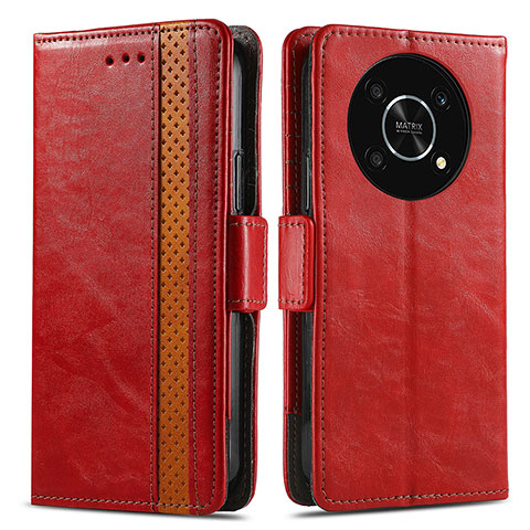 Coque Portefeuille Livre Cuir Etui Clapet S02D pour Huawei Nova Y90 Rouge