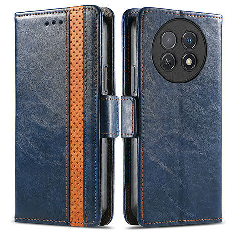 Coque Portefeuille Livre Cuir Etui Clapet S02D pour Huawei Nova Y91 Bleu