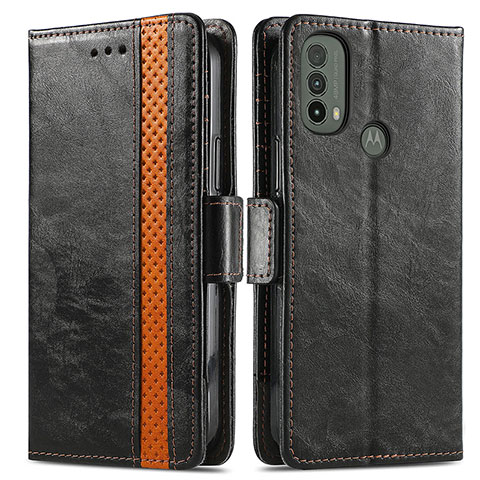 Coque Portefeuille Livre Cuir Etui Clapet S02D pour Motorola Moto E20 Noir