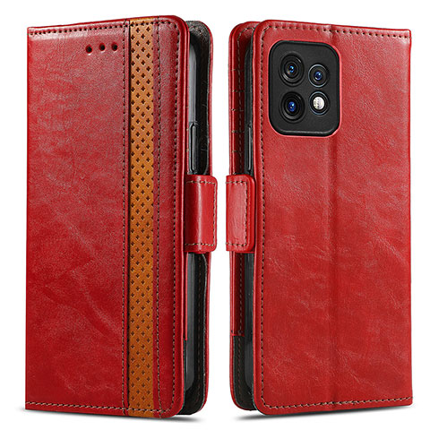 Coque Portefeuille Livre Cuir Etui Clapet S02D pour Motorola Moto Edge 40 Pro 5G Rouge