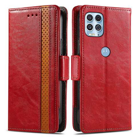 Coque Portefeuille Livre Cuir Etui Clapet S02D pour Motorola Moto Edge S 5G Rouge