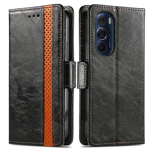 Coque Portefeuille Livre Cuir Etui Clapet S02D pour Motorola Moto Edge X30 5G Noir