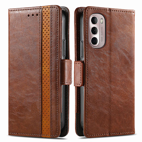 Coque Portefeuille Livre Cuir Etui Clapet S02D pour Motorola Moto G Stylus (2022) 4G Marron