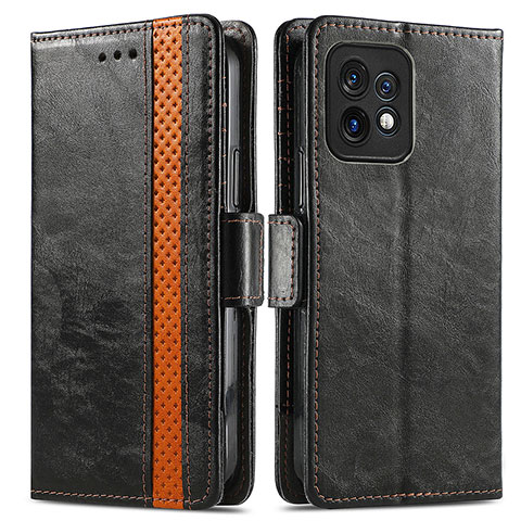 Coque Portefeuille Livre Cuir Etui Clapet S02D pour Motorola Moto X40 5G Noir