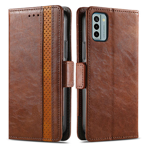 Coque Portefeuille Livre Cuir Etui Clapet S02D pour Nokia G22 Marron