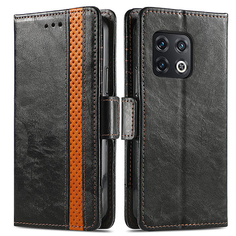 Coque Portefeuille Livre Cuir Etui Clapet S02D pour OnePlus 10 Pro 5G Noir