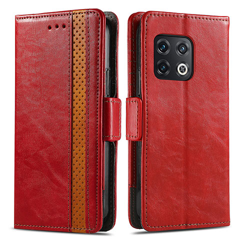 Coque Portefeuille Livre Cuir Etui Clapet S02D pour OnePlus 10 Pro 5G Rouge