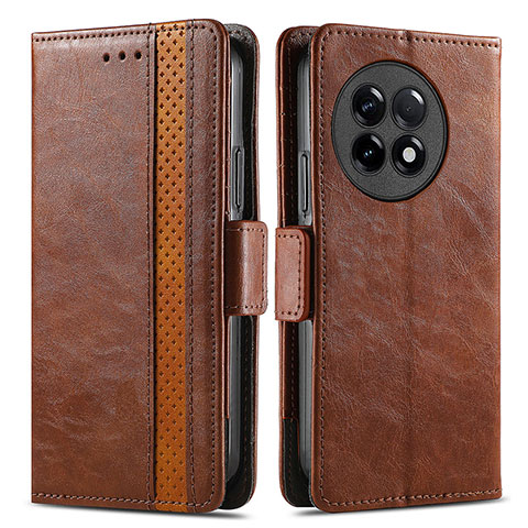 Coque Portefeuille Livre Cuir Etui Clapet S02D pour OnePlus 11R 5G Marron