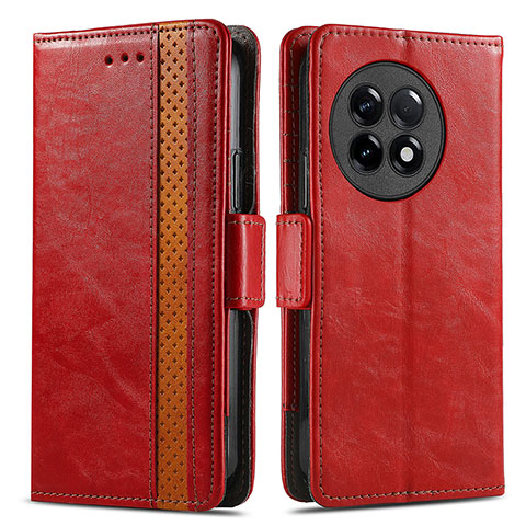 Coque Portefeuille Livre Cuir Etui Clapet S02D pour OnePlus Ace 2 5G Rouge