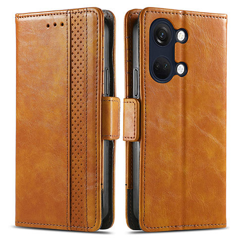 Coque Portefeuille Livre Cuir Etui Clapet S02D pour OnePlus Nord 3 5G Brun Clair