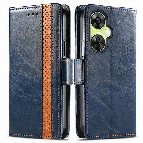 Coque Portefeuille Livre Cuir Etui Clapet S02D pour OnePlus Nord CE 3 Lite 5G Bleu