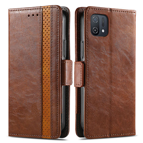 Coque Portefeuille Livre Cuir Etui Clapet S02D pour Oppo A16K Marron