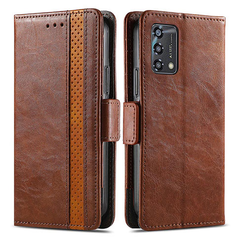 Coque Portefeuille Livre Cuir Etui Clapet S02D pour Oppo Reno6 Lite Marron