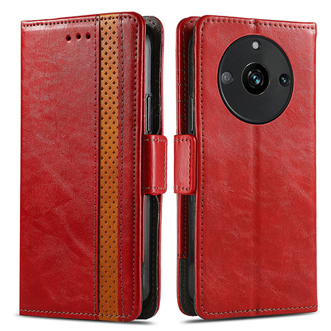 Coque Portefeuille Livre Cuir Etui Clapet S02D pour Realme 11 Pro 5G Rouge