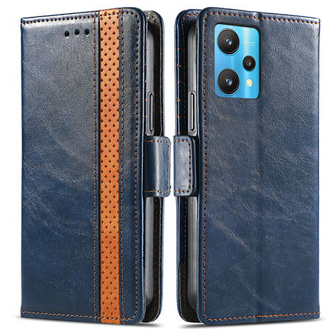 Coque Portefeuille Livre Cuir Etui Clapet S02D pour Realme 9 5G Bleu