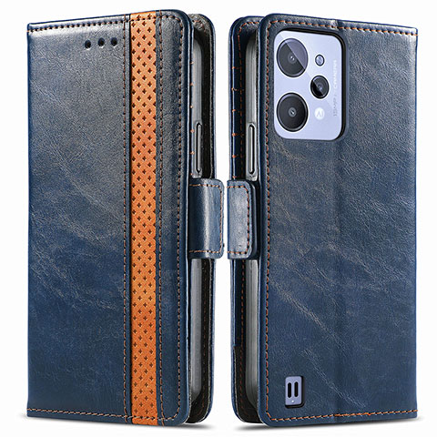 Coque Portefeuille Livre Cuir Etui Clapet S02D pour Realme C31 Bleu