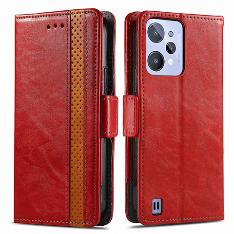 Coque Portefeuille Livre Cuir Etui Clapet S02D pour Realme C31 Rouge