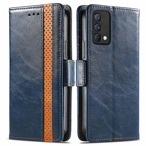 Coque Portefeuille Livre Cuir Etui Clapet S02D pour Realme GT Master 5G Bleu