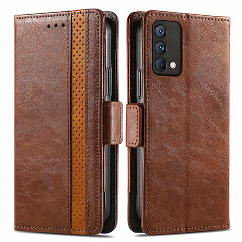 Coque Portefeuille Livre Cuir Etui Clapet S02D pour Realme GT Master 5G Marron