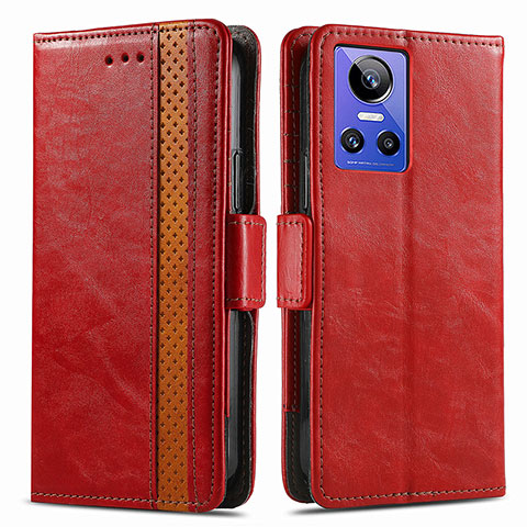 Coque Portefeuille Livre Cuir Etui Clapet S02D pour Realme GT Neo3 5G Rouge