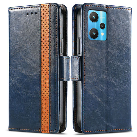 Coque Portefeuille Livre Cuir Etui Clapet S02D pour Realme Narzo 50 Pro 5G Bleu