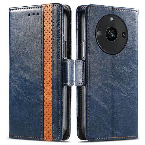 Coque Portefeuille Livre Cuir Etui Clapet S02D pour Realme Narzo 60 Pro 5G Bleu